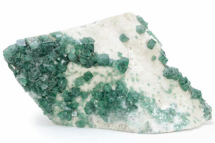 Green Fluorescent Cubic Fluorite Crystals - Madagascar #221159